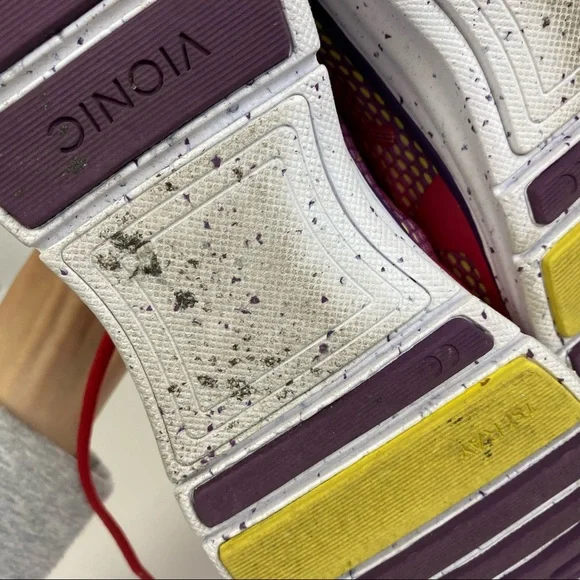 VIONIC 335 Elation 1.0 Walker Sneaker Shoes Size 8 Red Pink Purple Yellow White - Picture 11 of 13